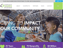 Tablet Screenshot of communityshares.net