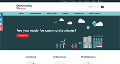 Desktop Screenshot of communityshares.org.uk