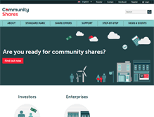 Tablet Screenshot of communityshares.org.uk